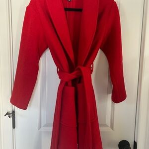 Red Winter Coat with belt